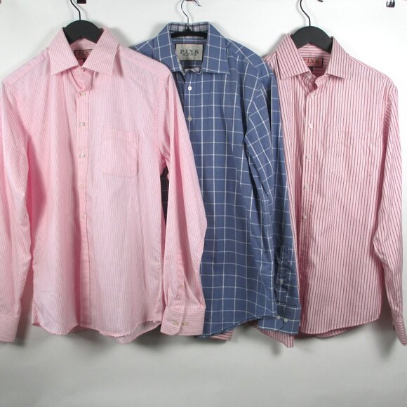 BUNDLE OF 3 THOMAS PINK DRESS SHIRTS - Picture 1 of 16